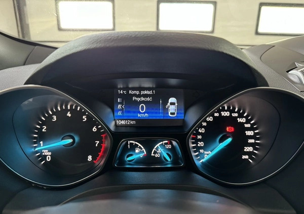 Ford Kuga cena 70500 przebieg: 104000, rok produkcji 2018 z Łęczna małe 529